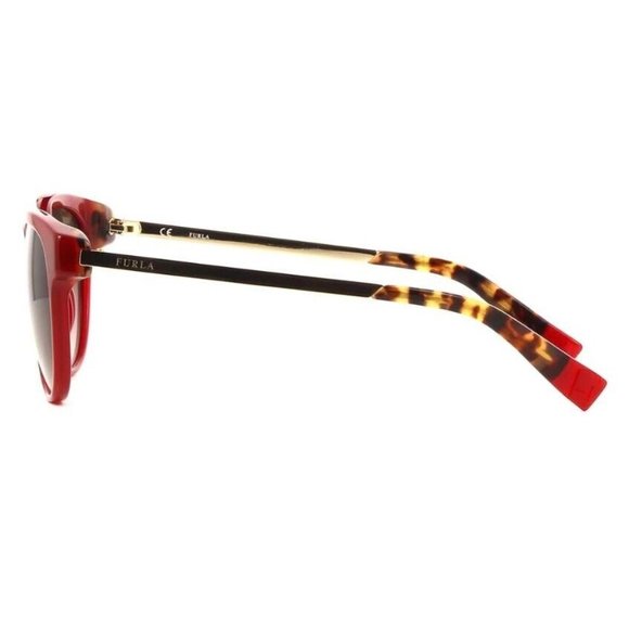Authentic Furla Red & Gold Sunglasses SFU044 W/ Case
